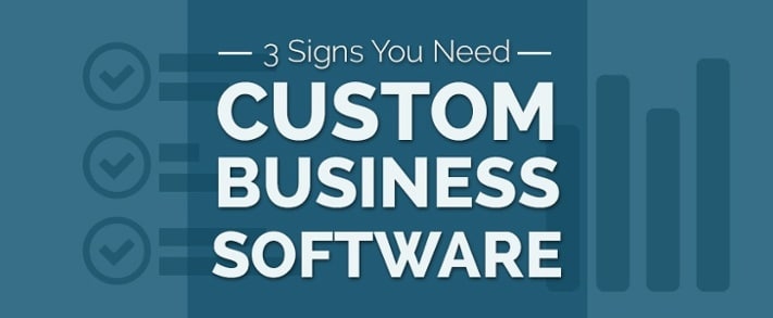 Graphic with text: 3 Signs You Need Custom Business Software