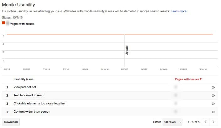 google search console mobile-usability