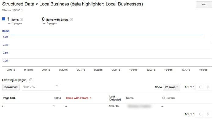 google search console structured data