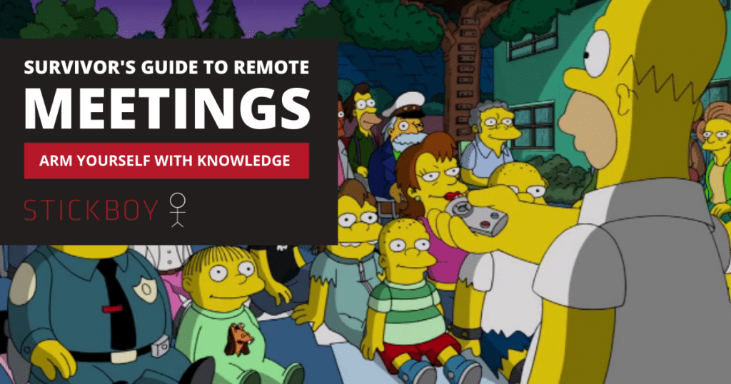 Survivor's guide to remote meetings - Simpson's image
