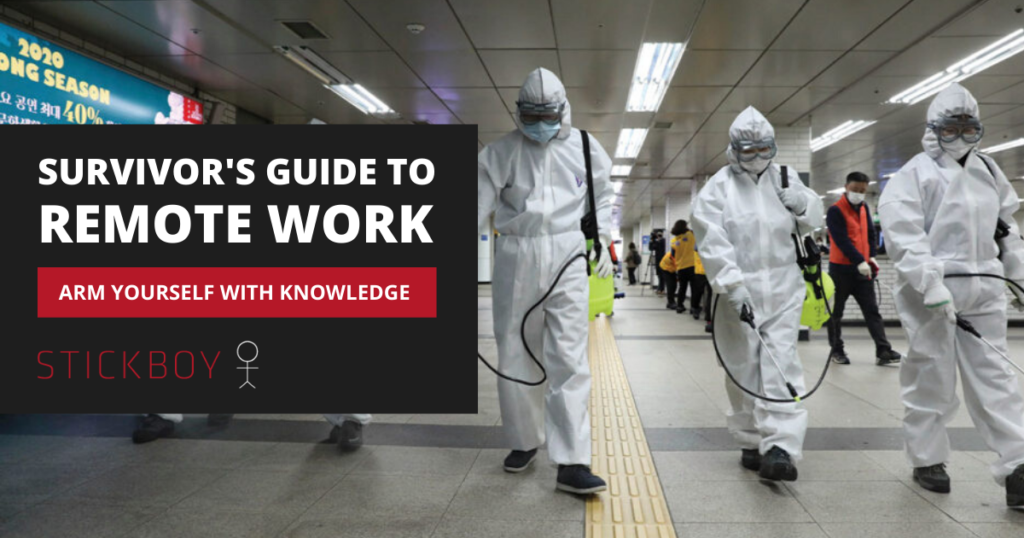 Survivor's Guide to Remote Work - People in Hazmat Suits
